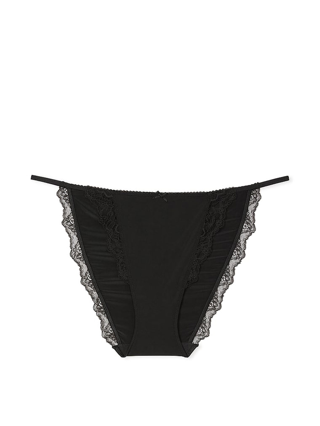 

Victoria's Secret Women Smooth & Lace Mini String Bikini Briefs, Black