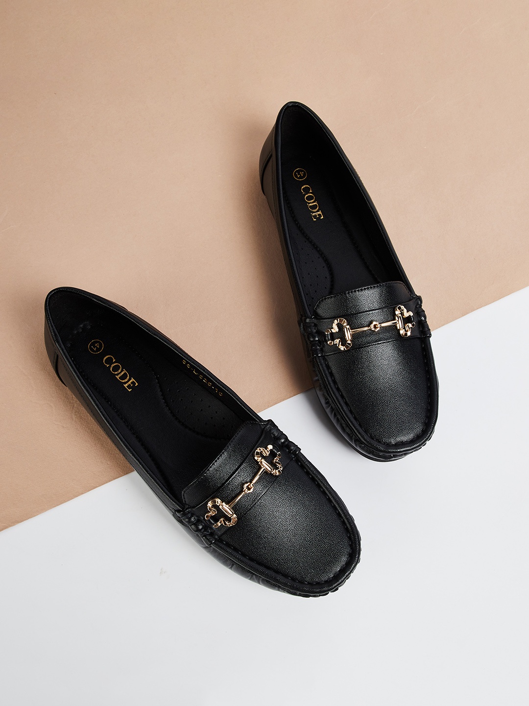 

CODE by Lifestyle Women Round Toe Loafers, Black