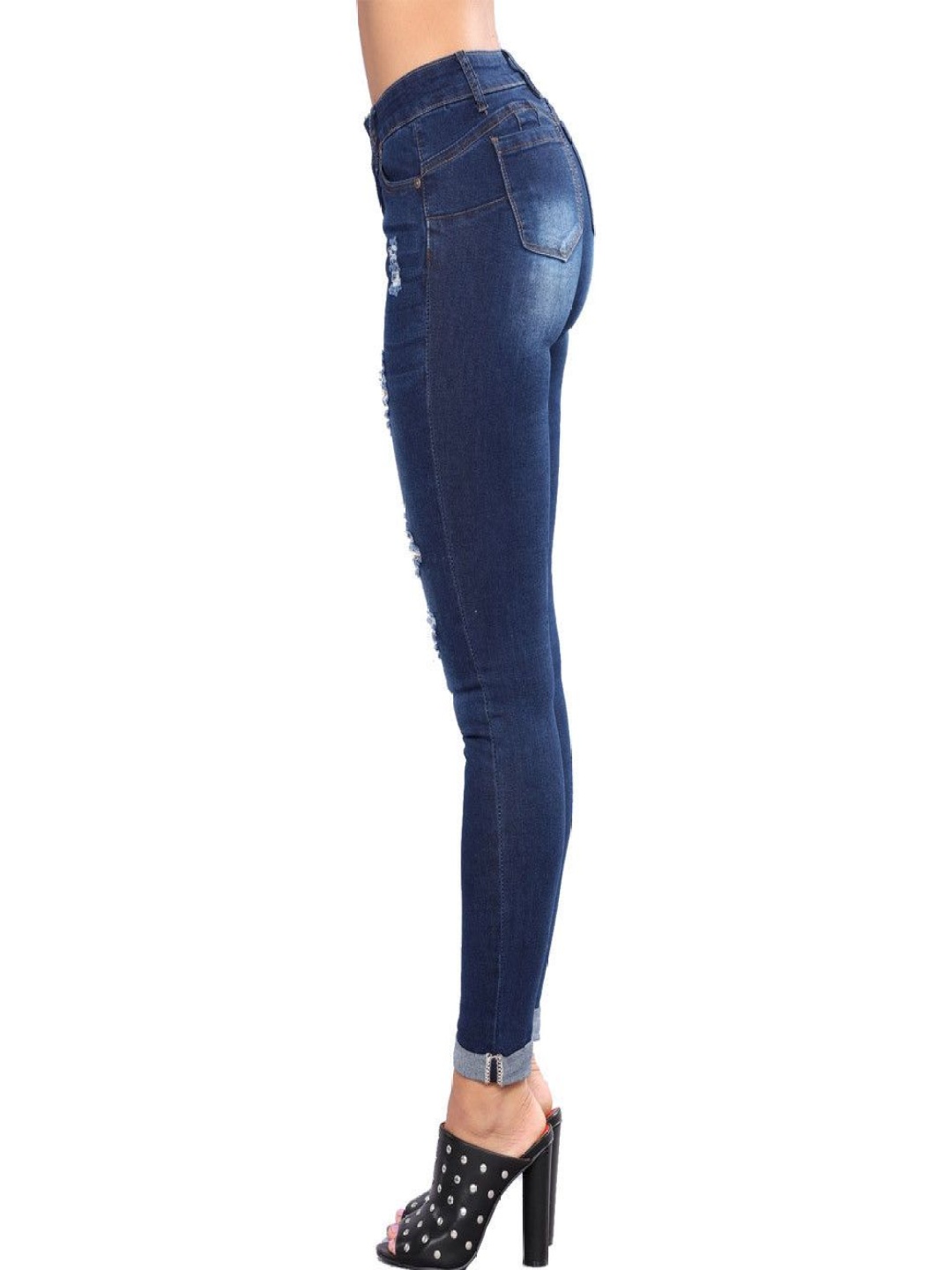 

The Roadster Lifestyle Co Cotton Slim Fit Jeans, Navy blue
