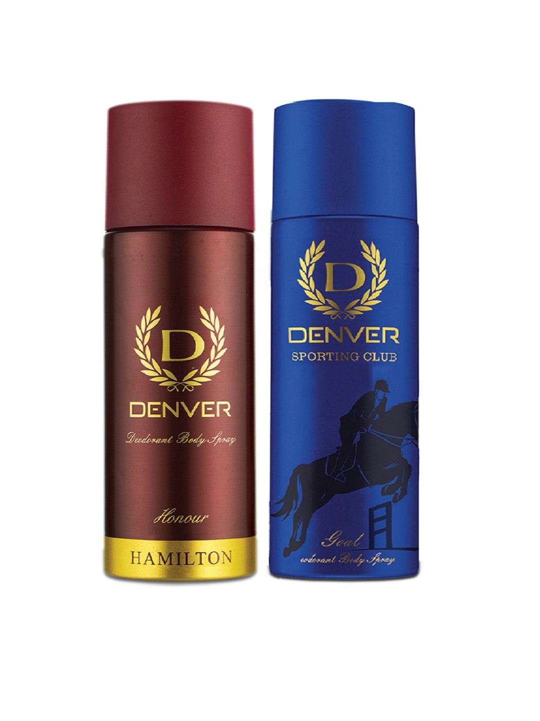 

Denver Men Set of 2 Sporting Club Goal & Honour Deodorant Body Sprays, Blue