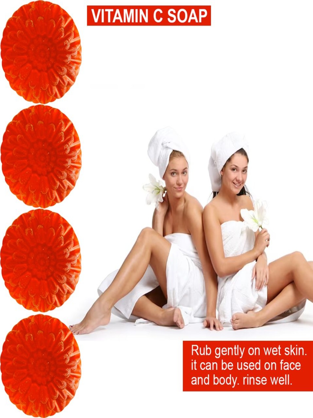 

GROOVY Set Of 4 Strawberry Sensation Vitamin C Bathing Bar - 100 g Each, Red
