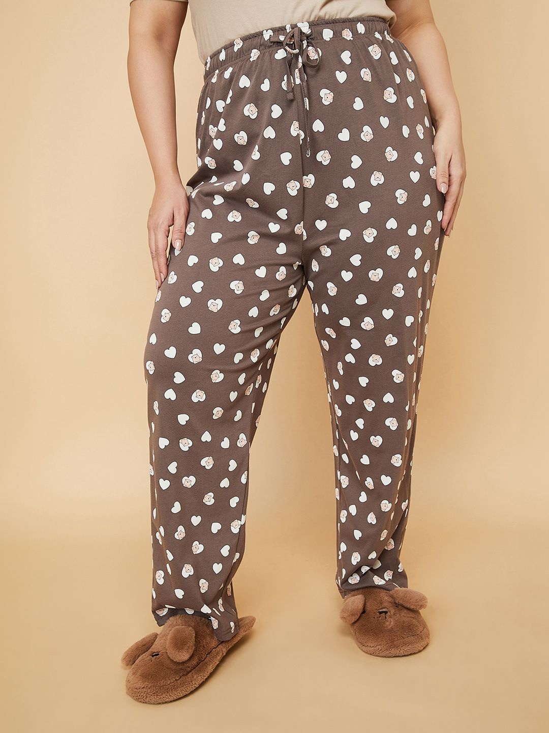 

max Women Pure Cotton Straight Lounge Pants, Grey