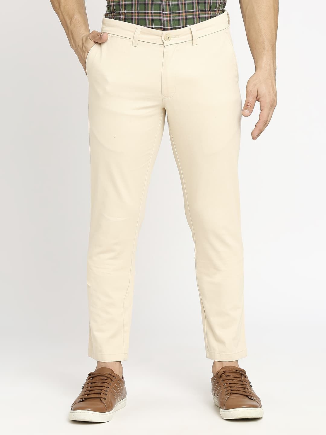

Basics Men Tapered Fit Trousers, Beige