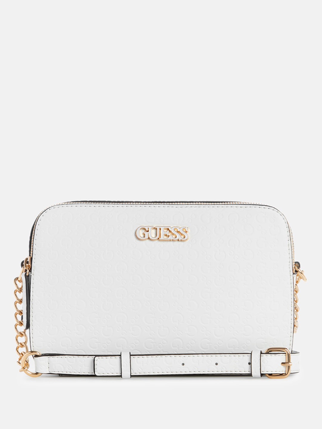 

GUESS Textured PU Sling Bag, White