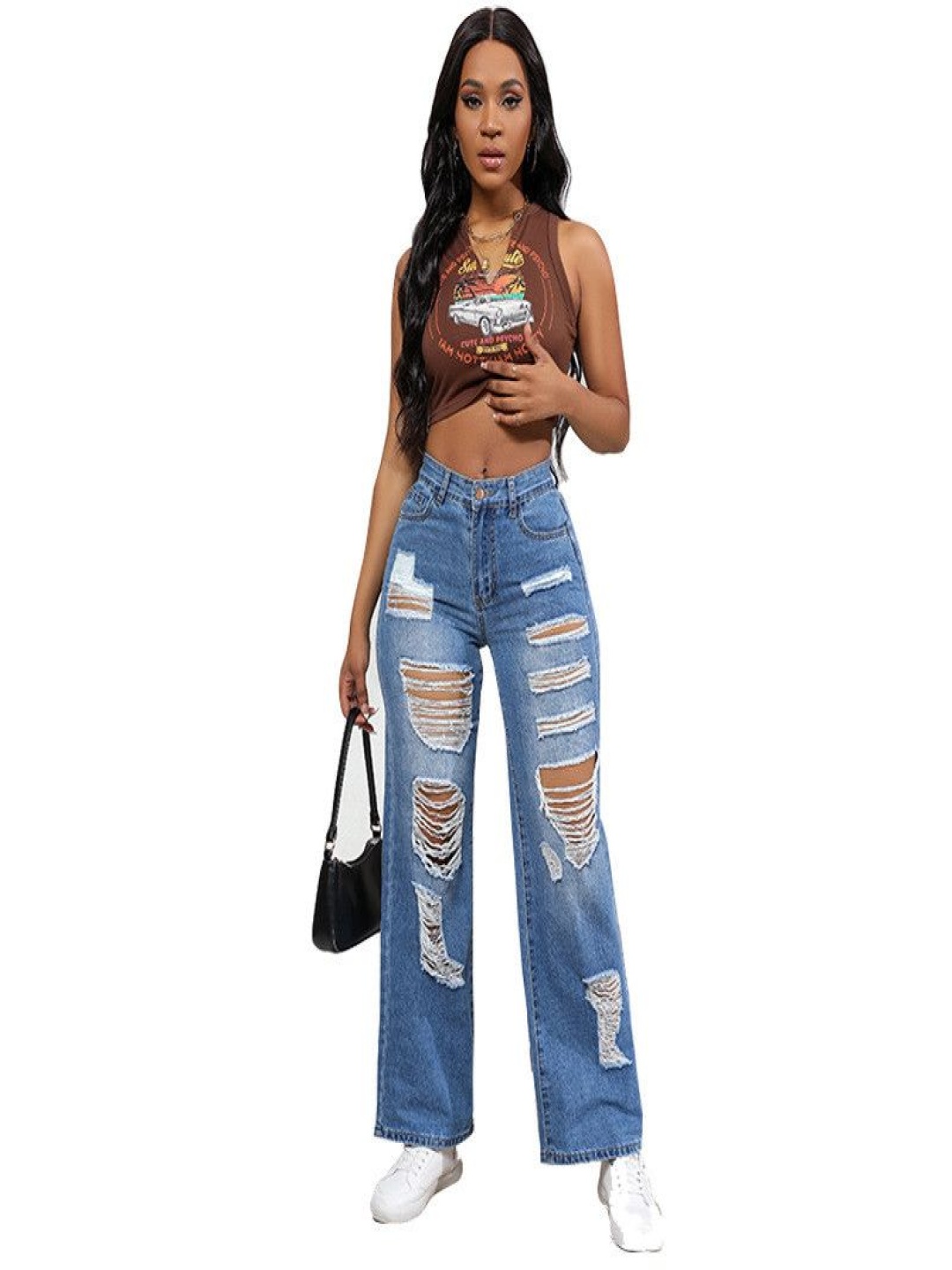 

The Roadster Lifestyle Co Women Cotton Wide Leg Jeans, Blue