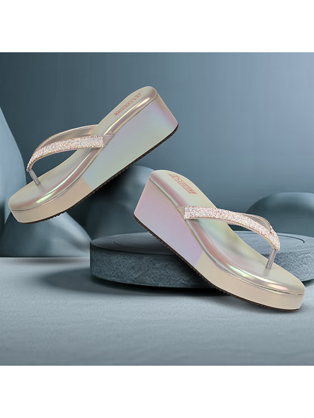 

TRY FEET Women Mules Flats, Silver