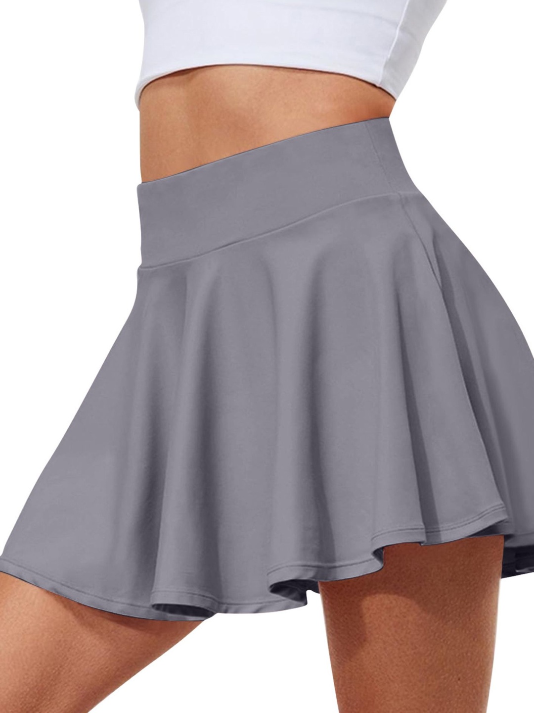 

LULU & SKY Women High-Rise Shorts, Grey