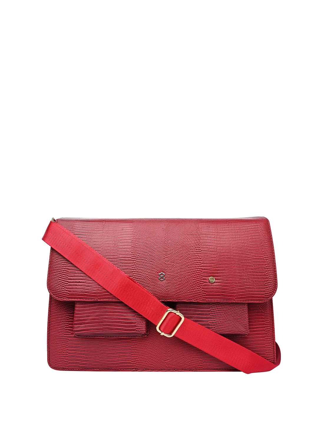 

HORRA Textured PU Structured Sling Bag with Quilted, Red