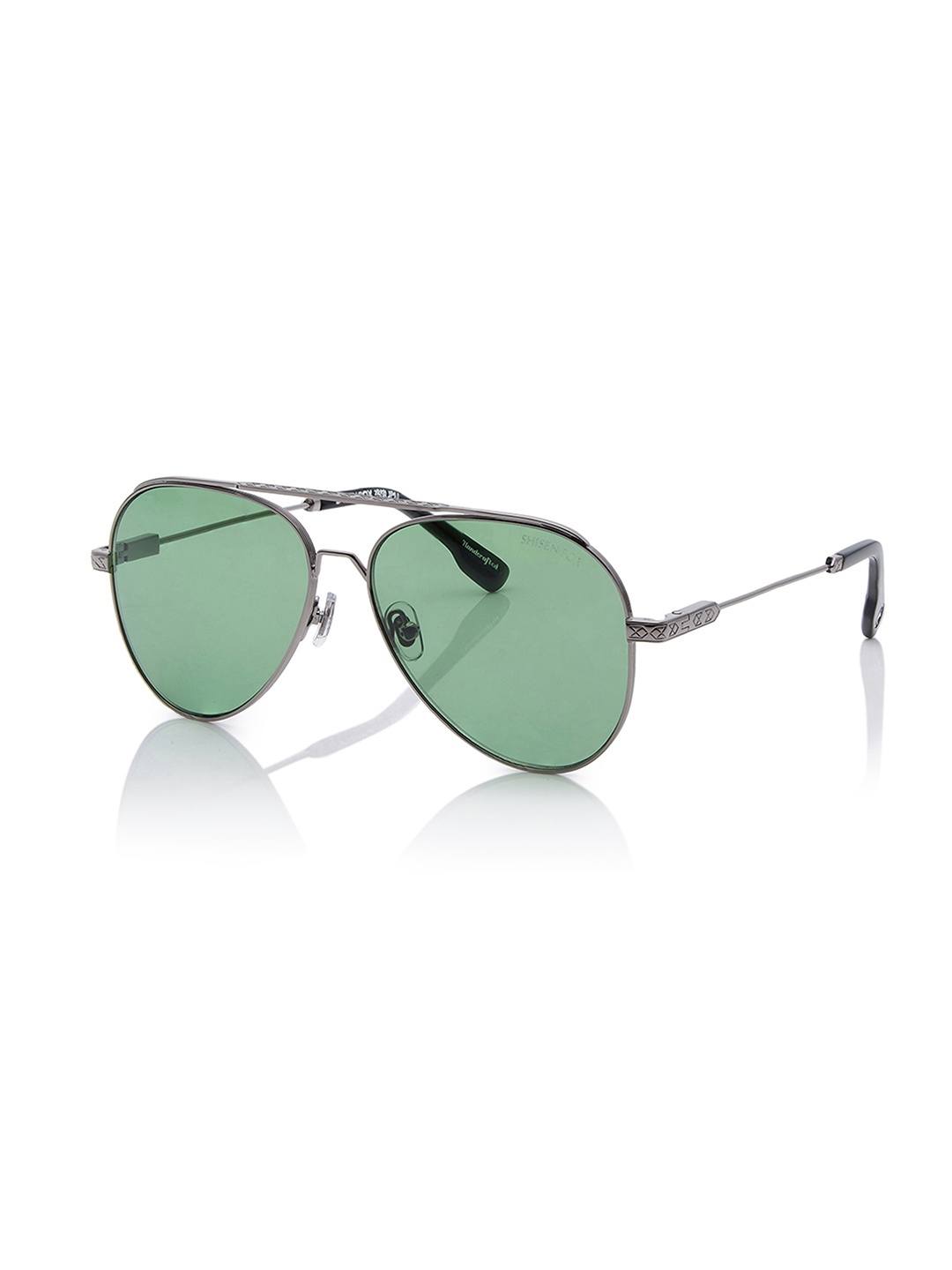 

Shisen Fox Unisex Acetate Fashion with UV Protected Lens Sunglasses SG099, Green
