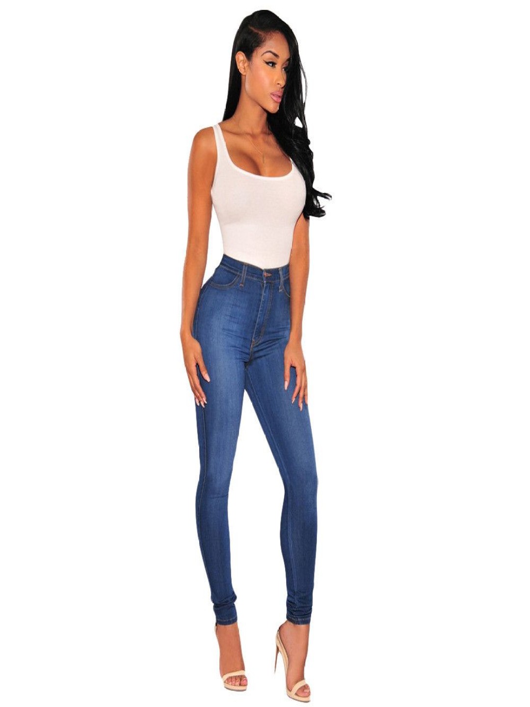 

The Roadster Lifestyle Co Women Cotton Skinny-Fit Jeans, Blue