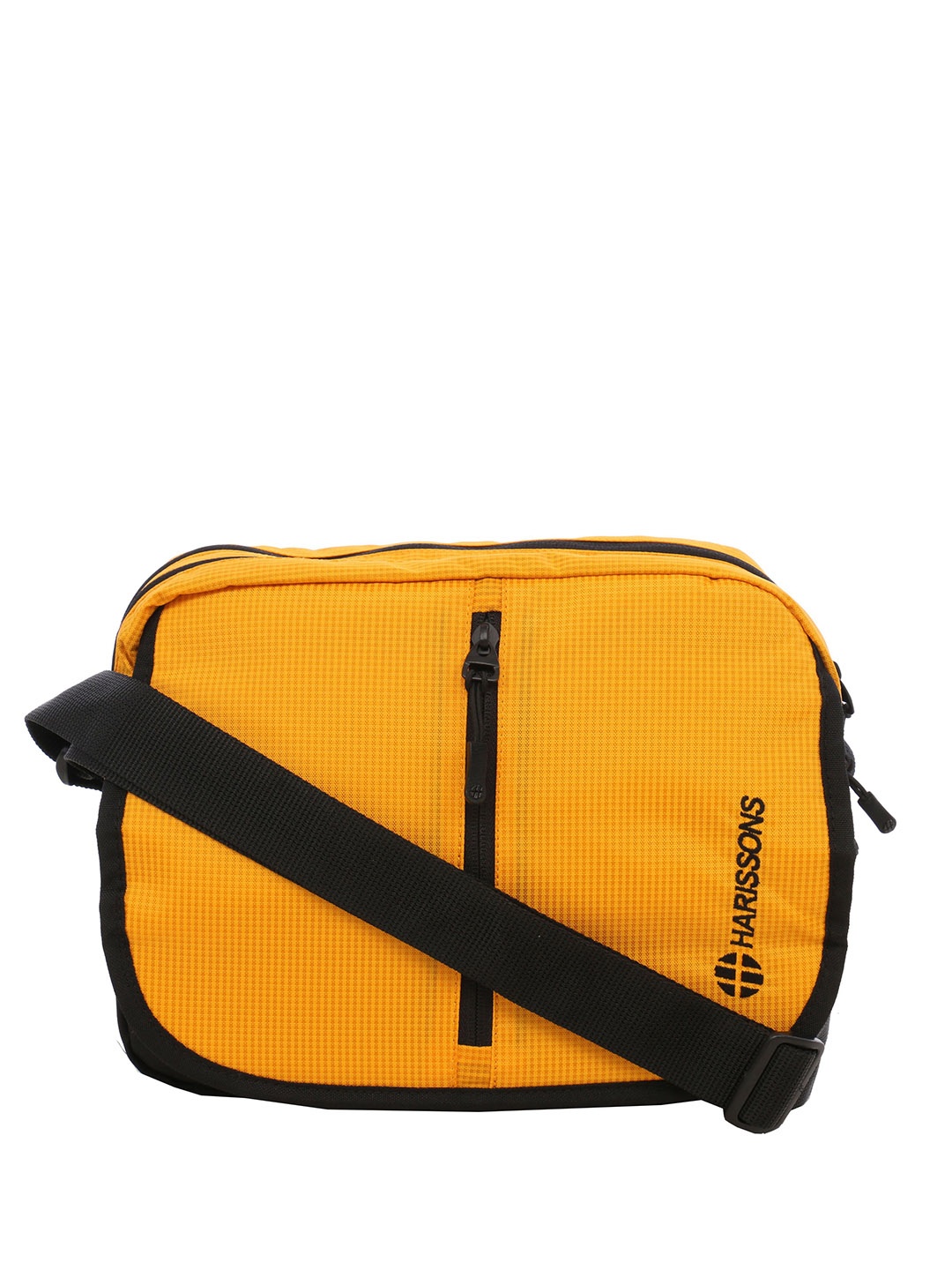 

Harissons Unisex Printed Zip Closure Messenger Bag, Yellow