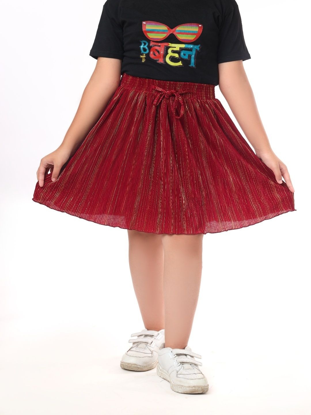 

BAESD Embellished A-Line Above Knee-Length Skirts, Maroon