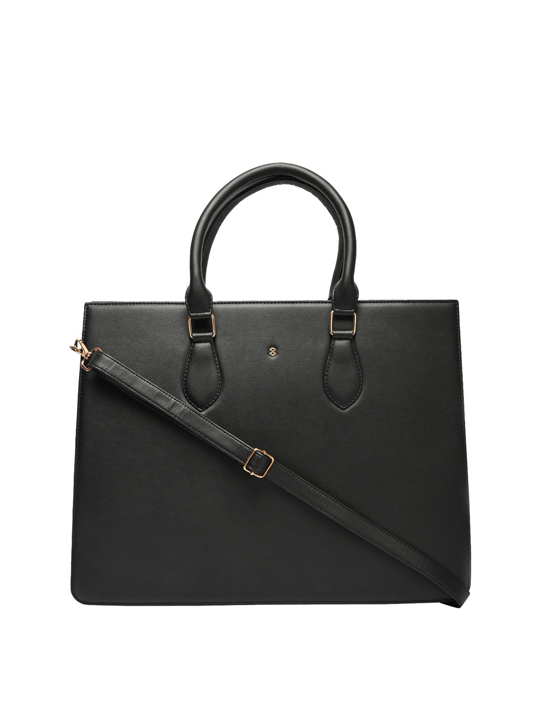 

HORRA PU Structured Satchel with Tasselled, Black