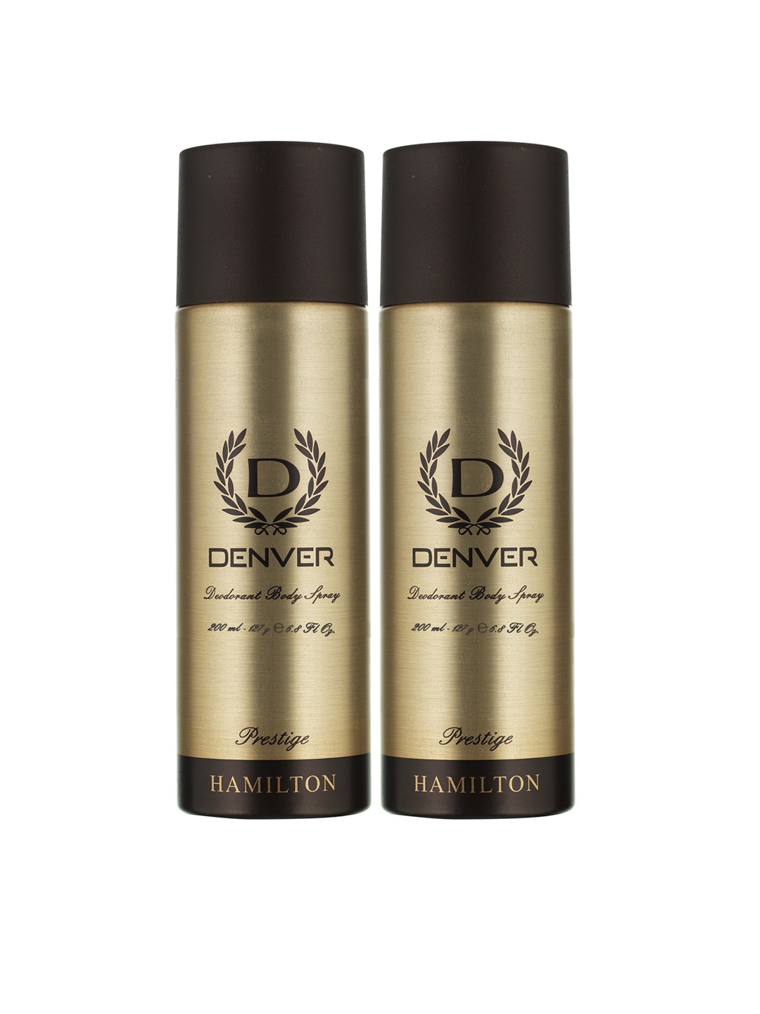 

Denver Men Set of 2 Prestige Deodorant Body Sprays - 200ml Each, Gold