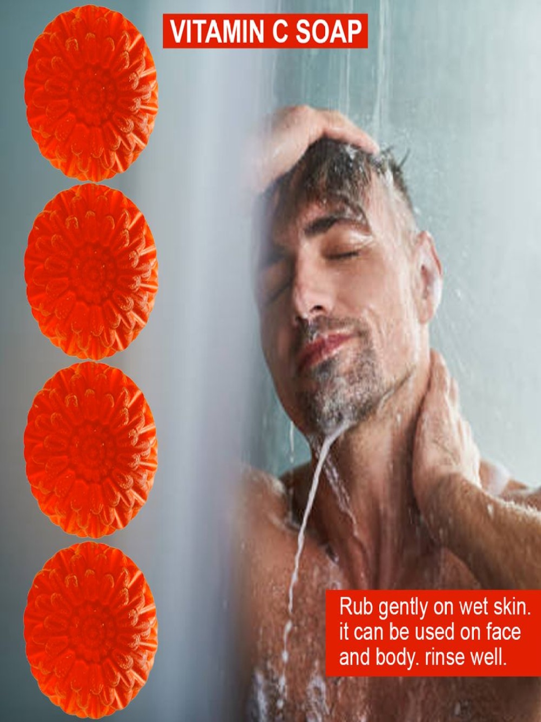 

GROOVY Set Of 4 Kiwi Kisses Vitamin C Bathing Bar - 100 g Each, Red