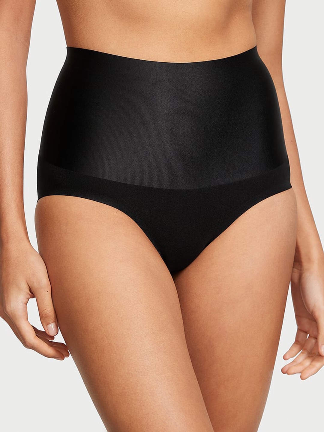 

Victoria's Secret Smoothing Shimmer High Rise Basic Briefs, Black