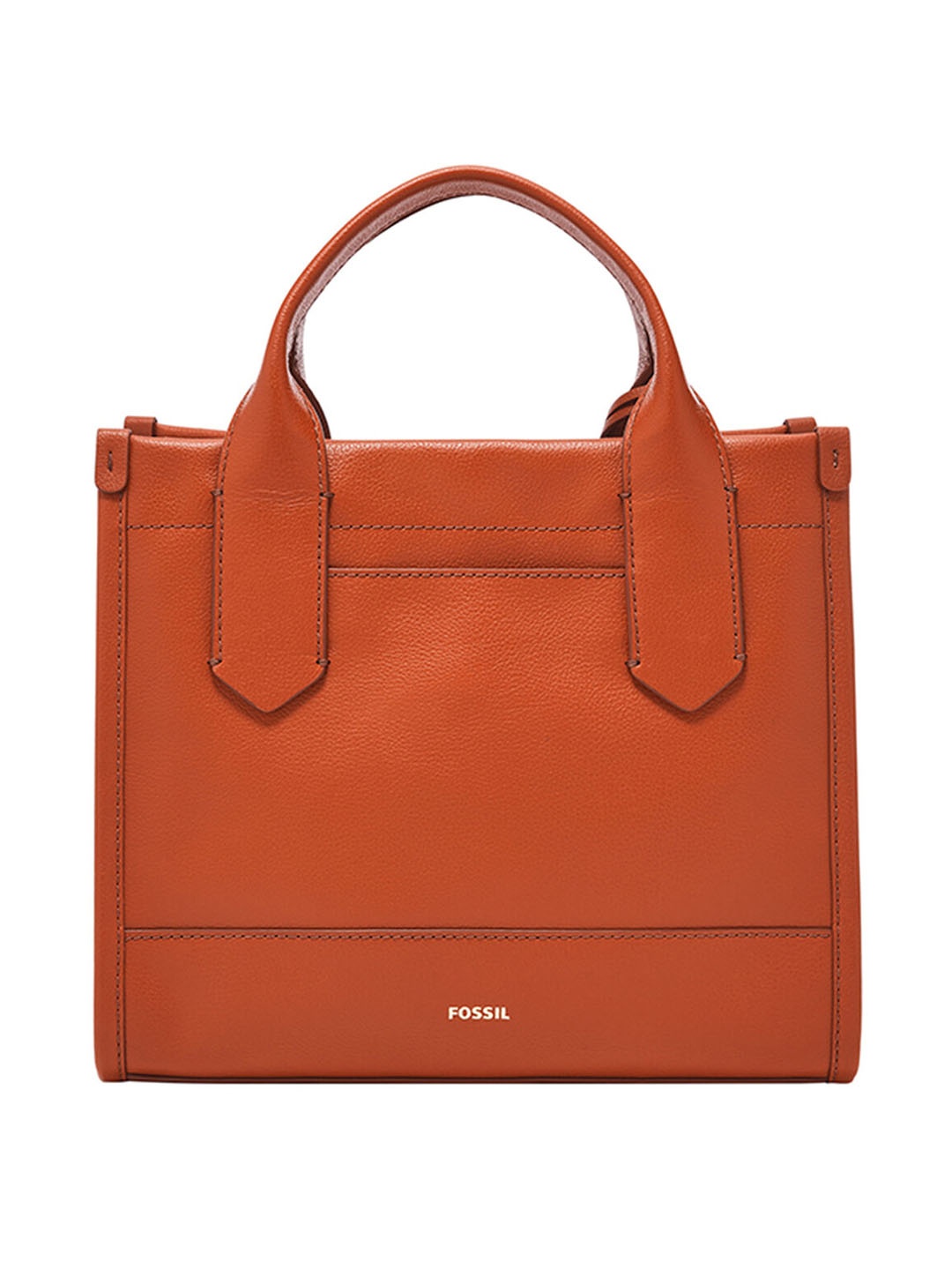 

Fossil Women Textured Structured Leather Handheld Bag, Rust