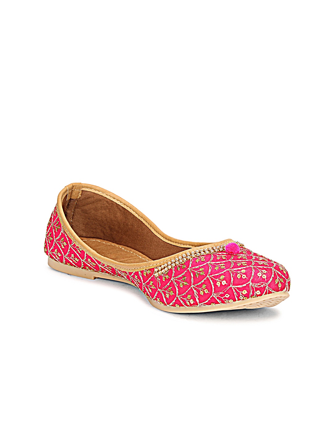 

TRY FEET Women Mojaris Flats, Pink