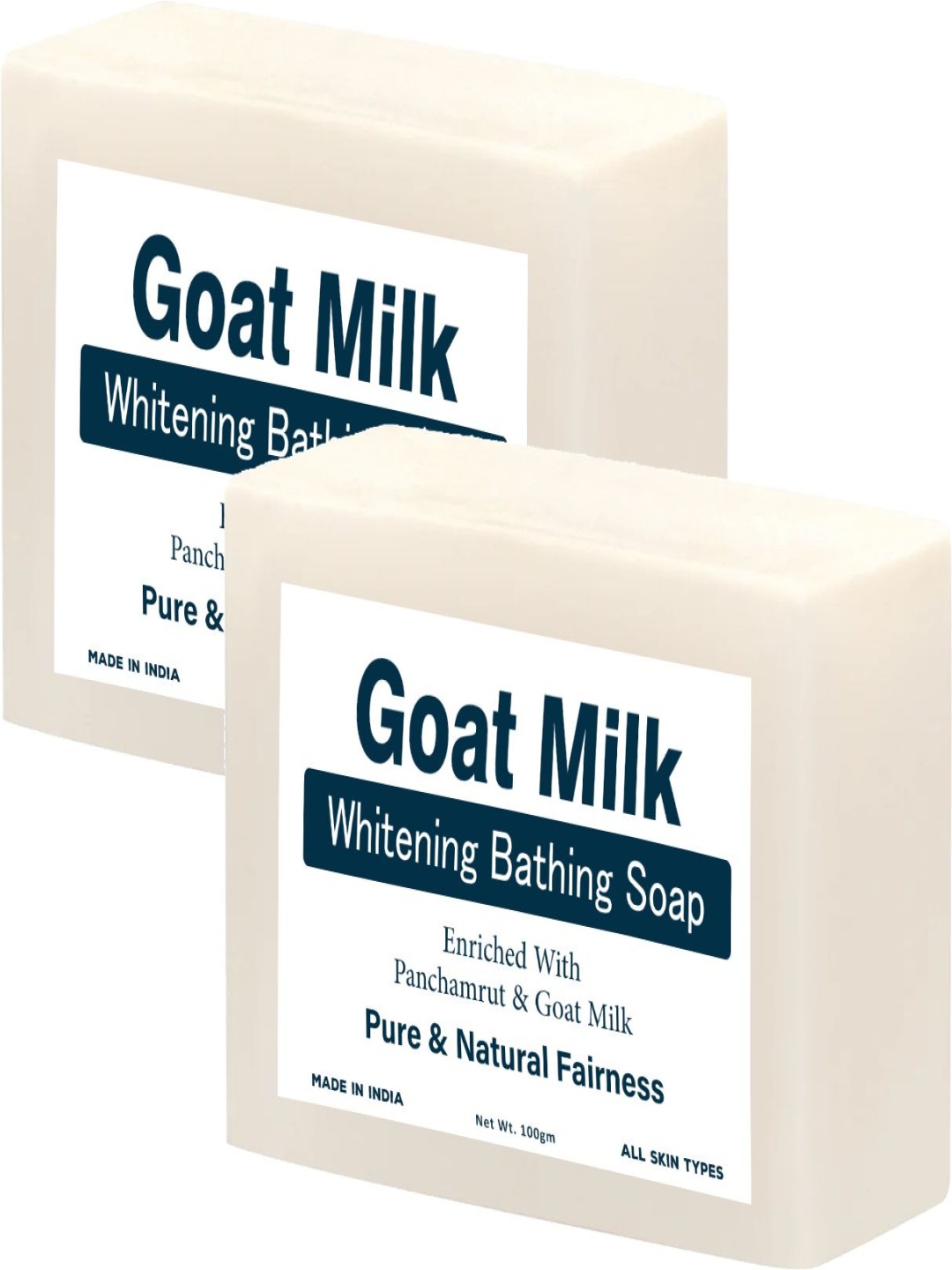 

GROOVY Set Of 2 Goat Milk Whitening Bathing Soap - 150 g Each, White