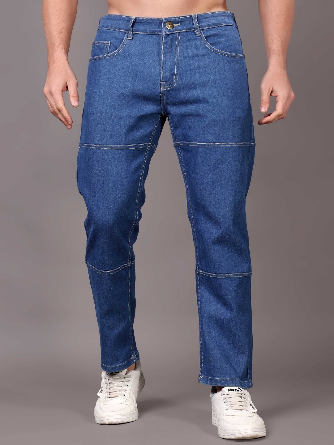 

ZAYSH Men Cotton Relaxed Fit Stretchable Jeans, Blue