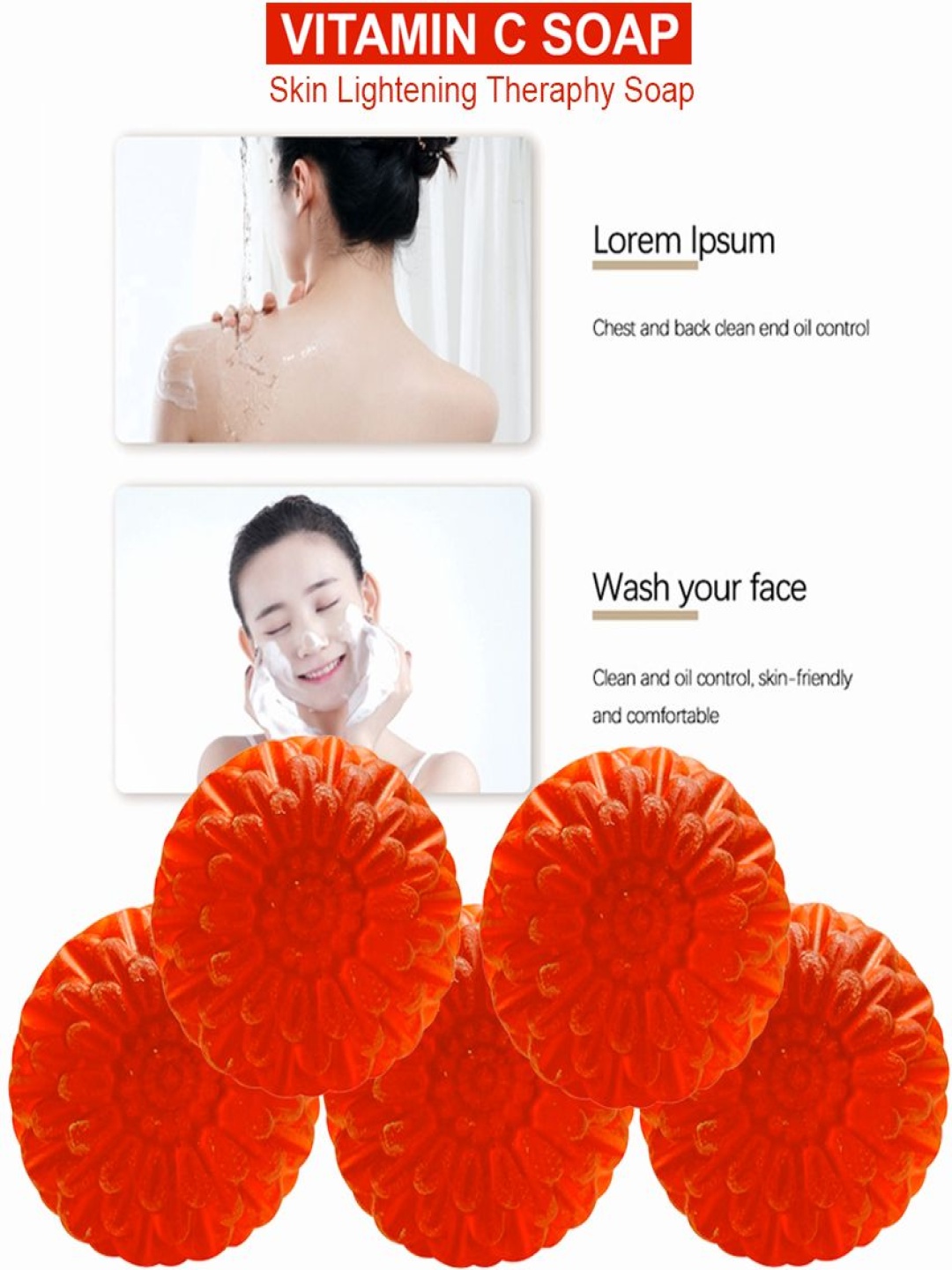 

GROOVY Set Of 5 Sweet Potato Supreme Vitamin C Bathing Bar - 100 g Each, Red