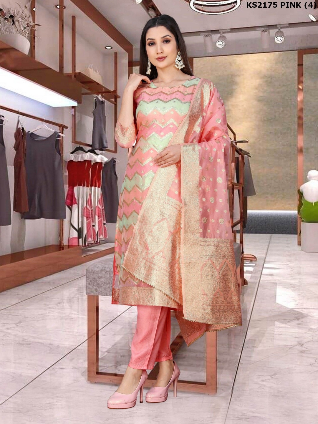

KALINI Women Regular Kurta with Palazzos & With Dupatta, Pink