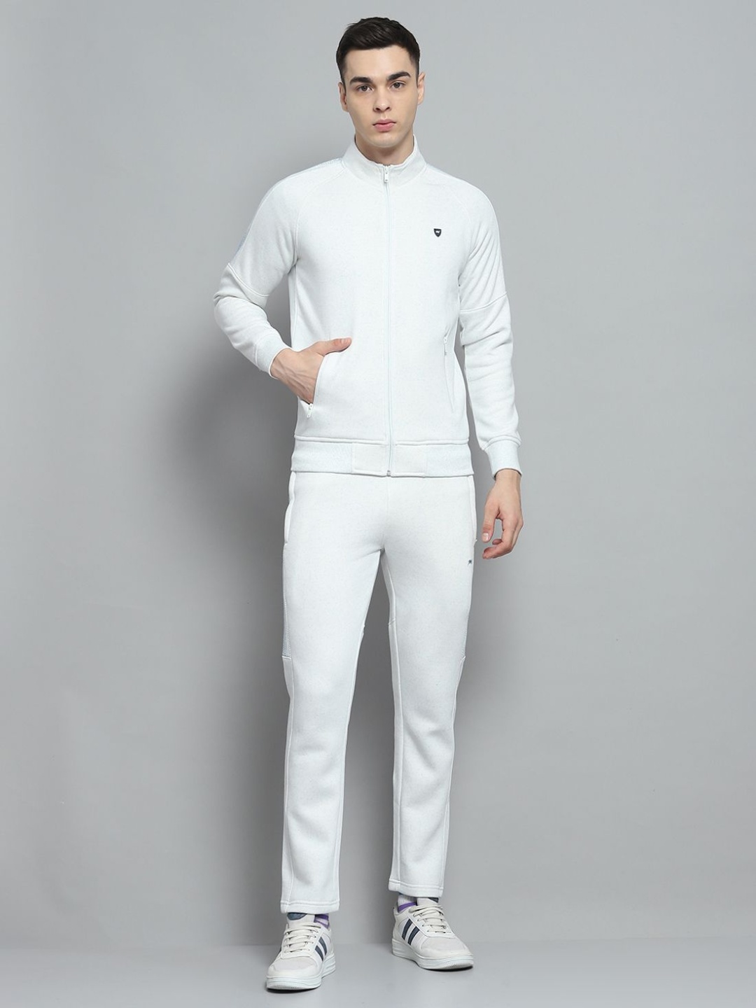 

Monte Carlo Men Mock Collar Tracksuits, White