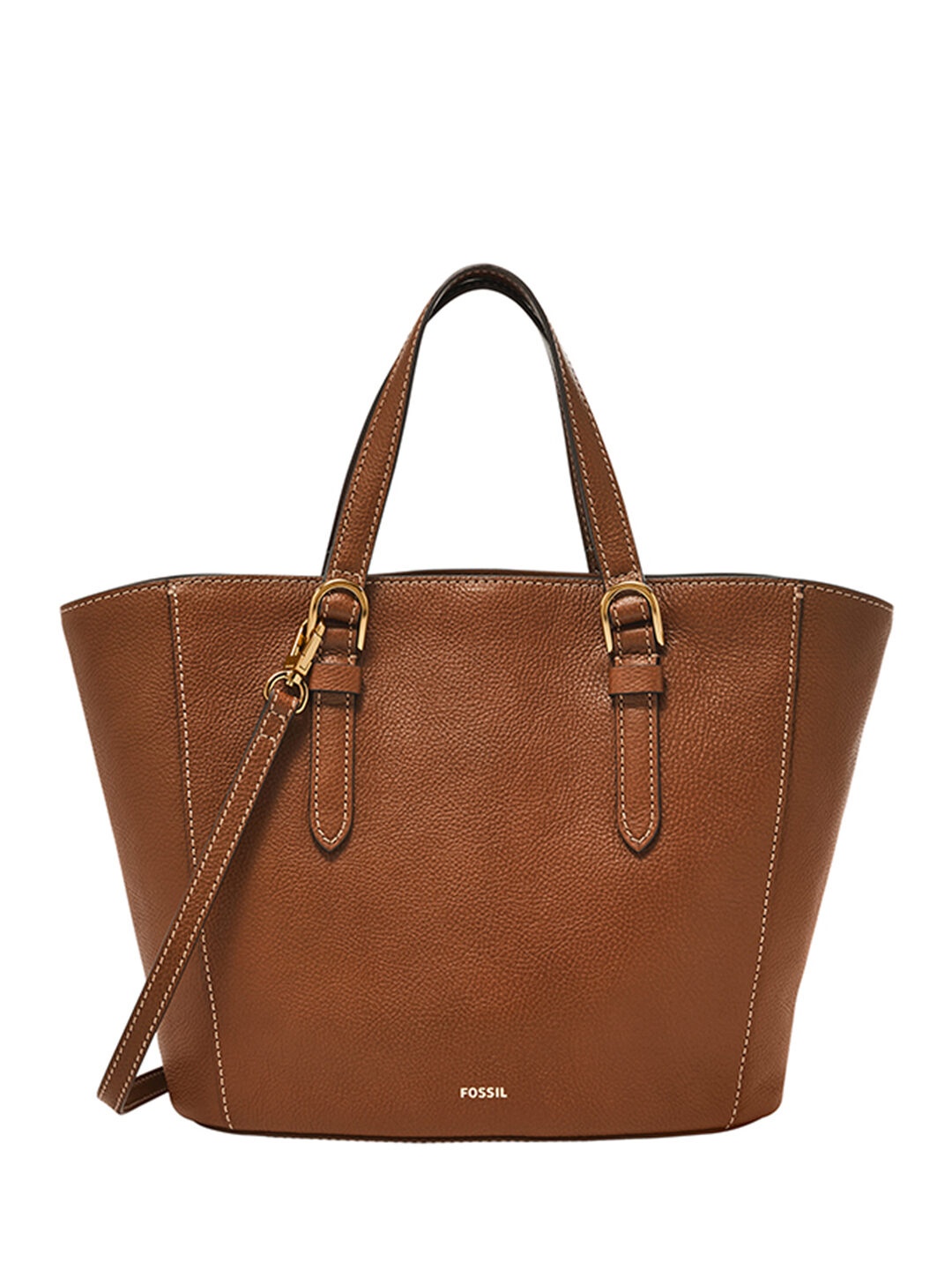 

Fossil Women Textured Structured Leather Handheld Bag, Brown
