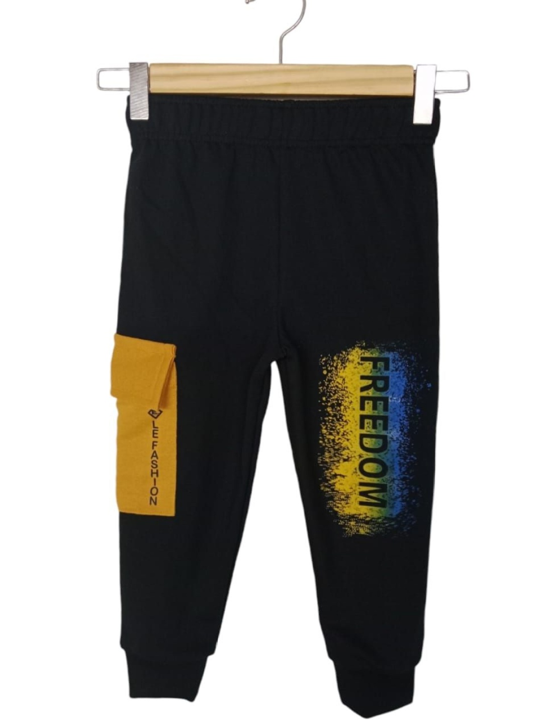 

LE FASHION Boys Printed Joggers, Black