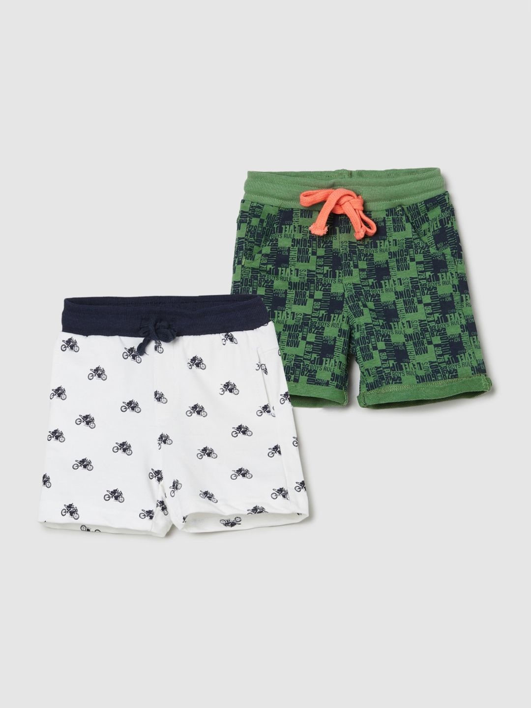 

max Boys Pack Of 2 Printed Regular Fit Cotton Shorts, Multi