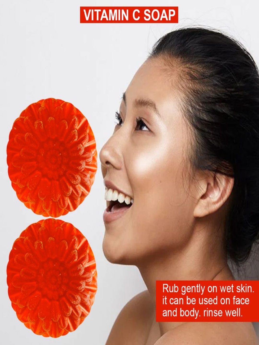 

GROOVY Set Of 2 Kale Kick Vitamin C Bathing Soap - 100 g Each, Red
