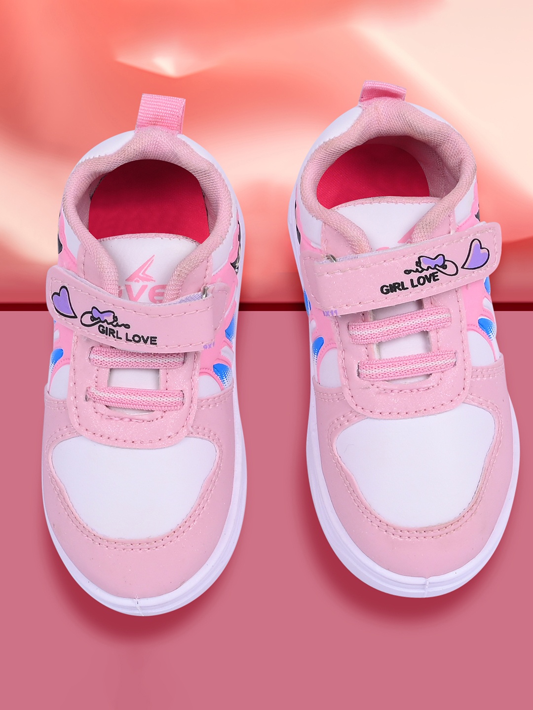 

BAESD Kids Printed Suede Sneakers, Pink