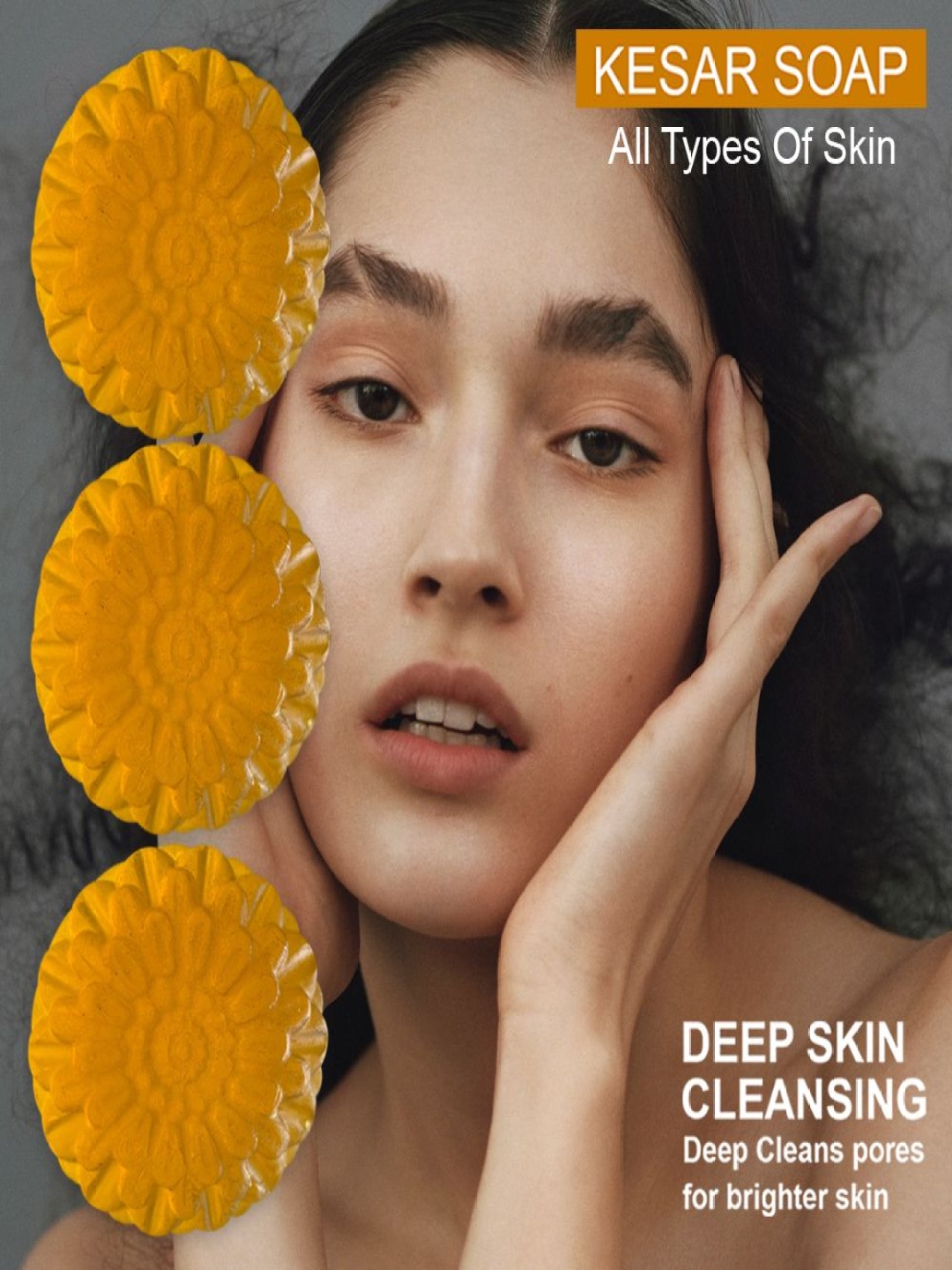 

GROOVY Set Of 3 Kale Kick Kesar Bathing Bar - 100 g Each, Yellow