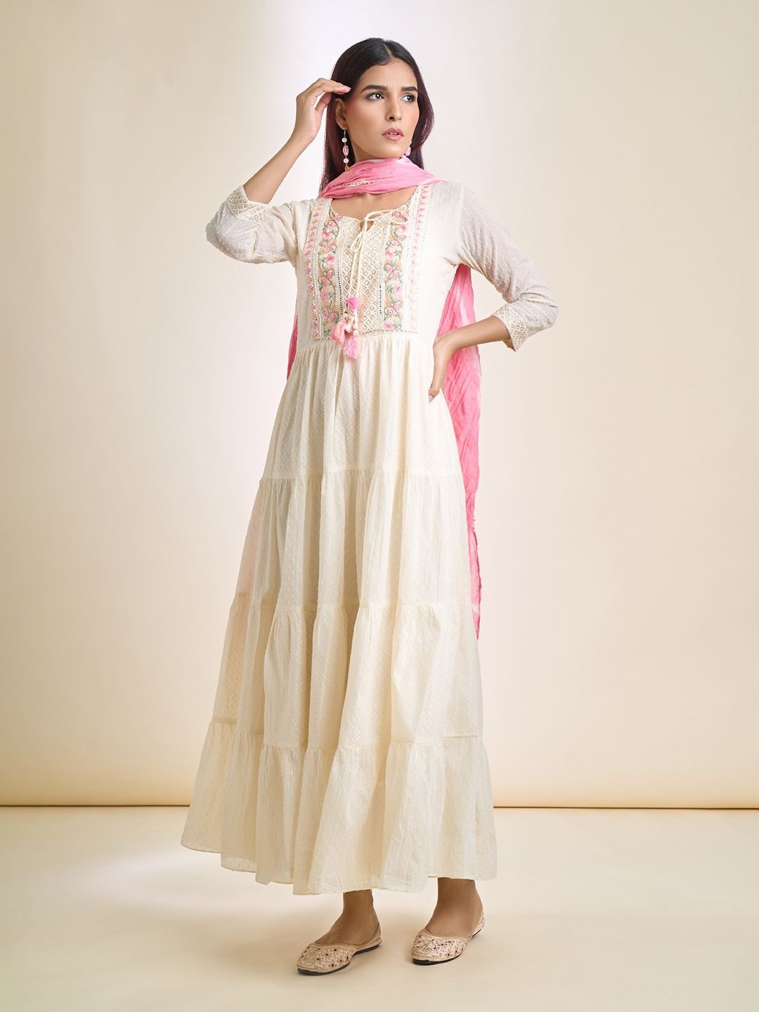 

Samyukta Singhania Women Kurta, White