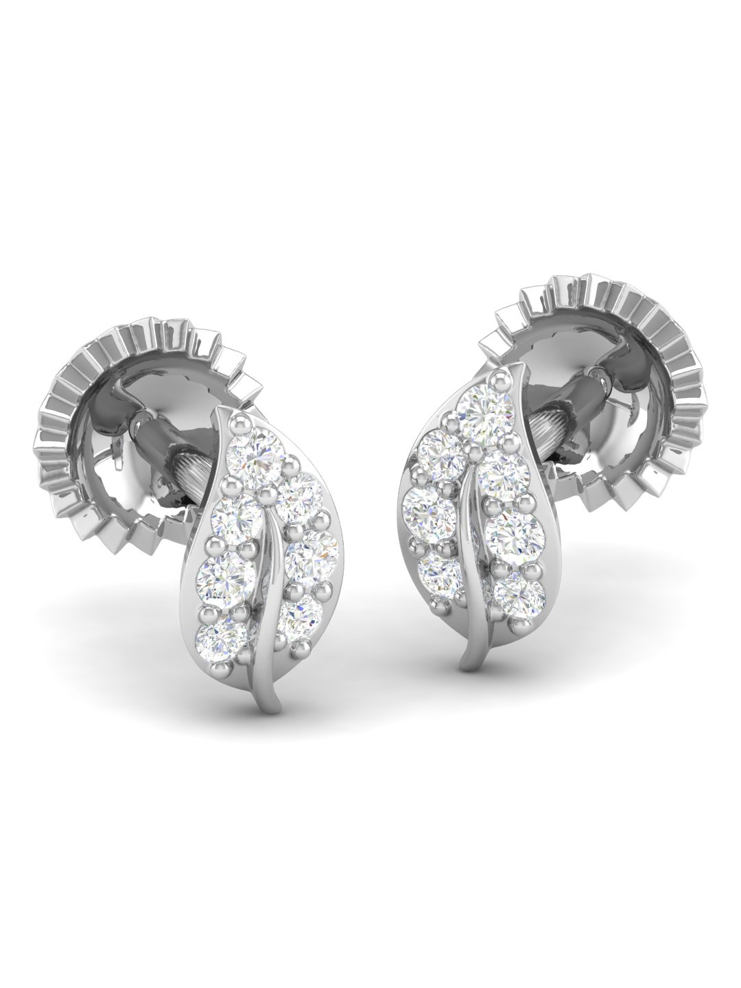 

AKSHAT SAPPHIRE 92.5 Pure Sterling Silver Rhodium Plated Cubic Zirconia Studded Earrings, White