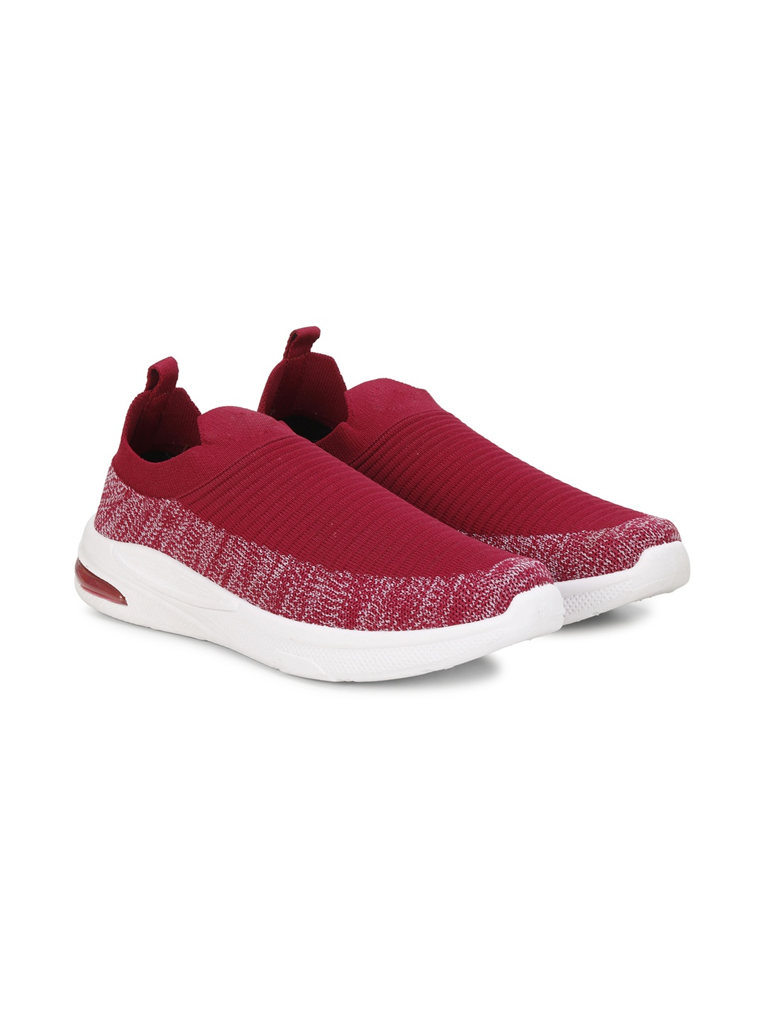 

TRY FEET Women Woven Design Loafers, Red
