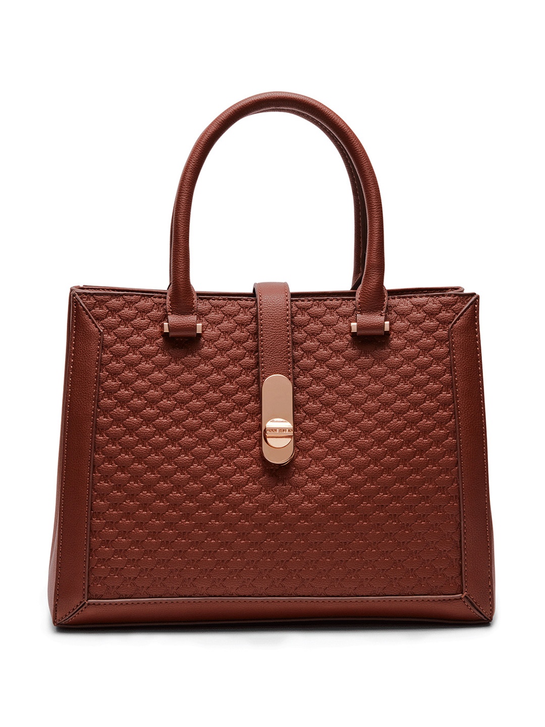 

ANNE KLEIN Women Textured Crossbody Leather Handheld Bag, Brown