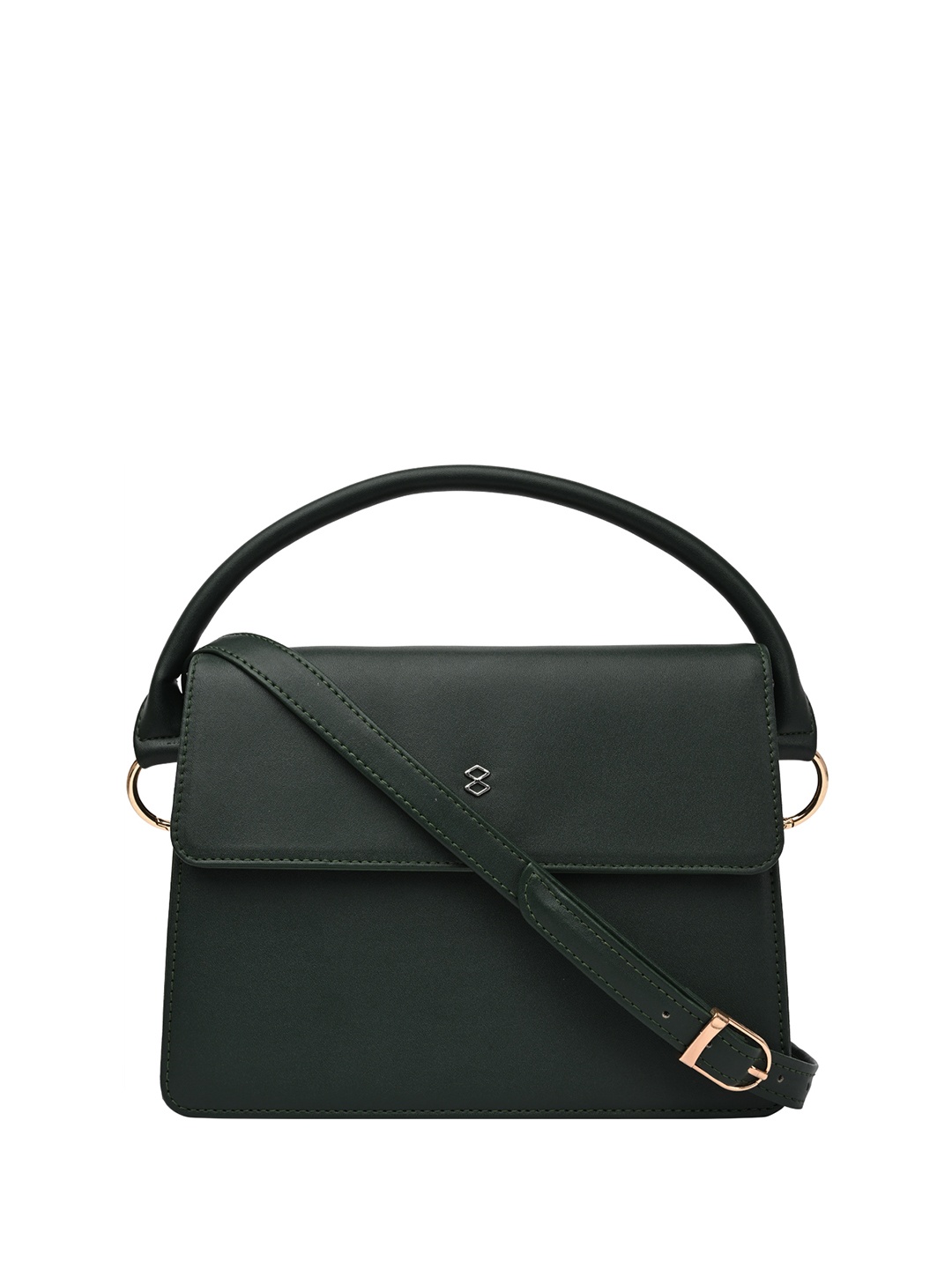 

HORRA PU Structured Satchel, Green