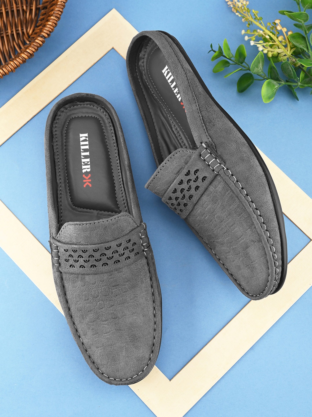 

Killer Men Suede Slip On Loafers, Grey