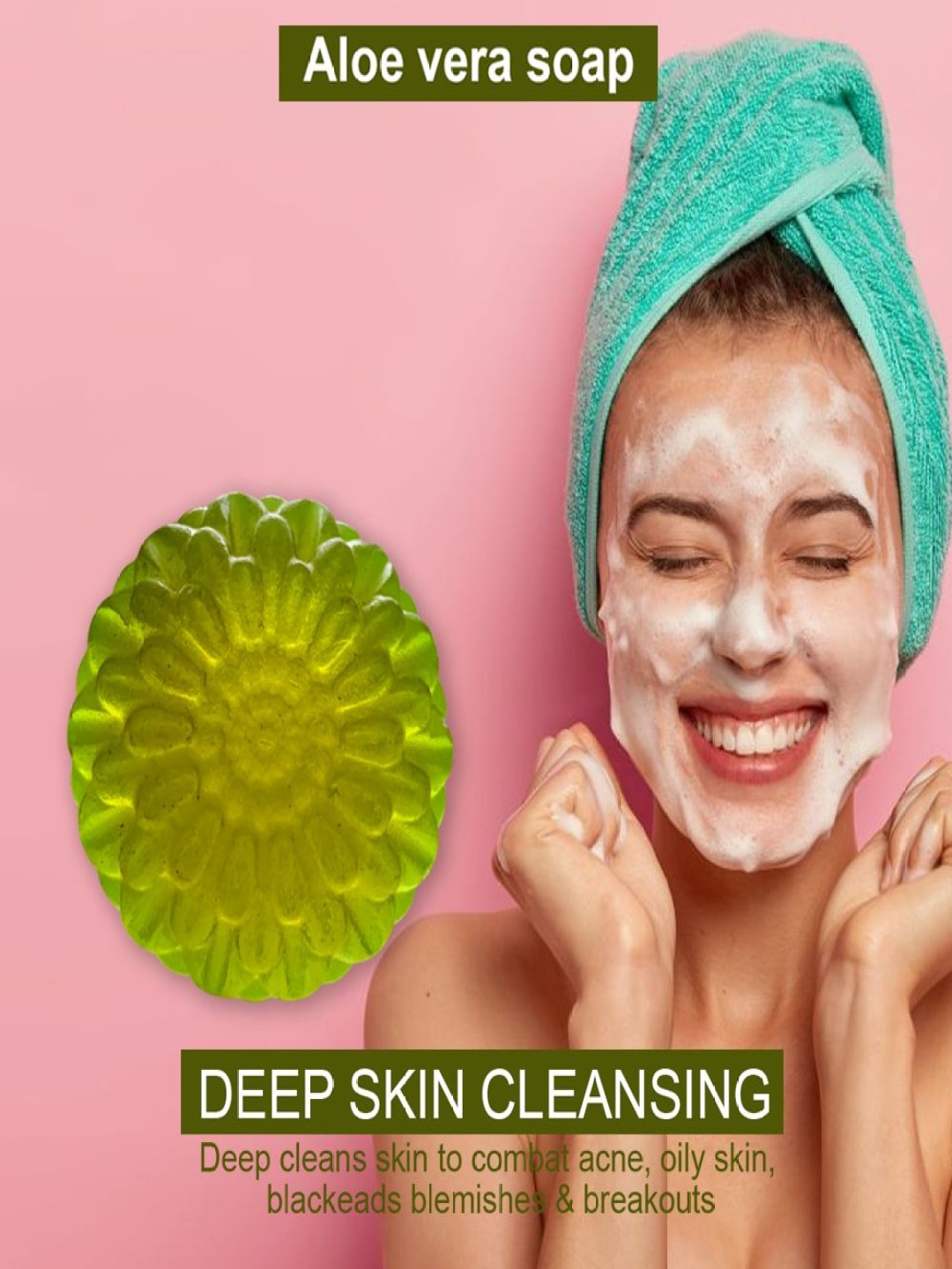 

GROOVY Fragrance-Free Aloe Vera Soap - 100 g, Green