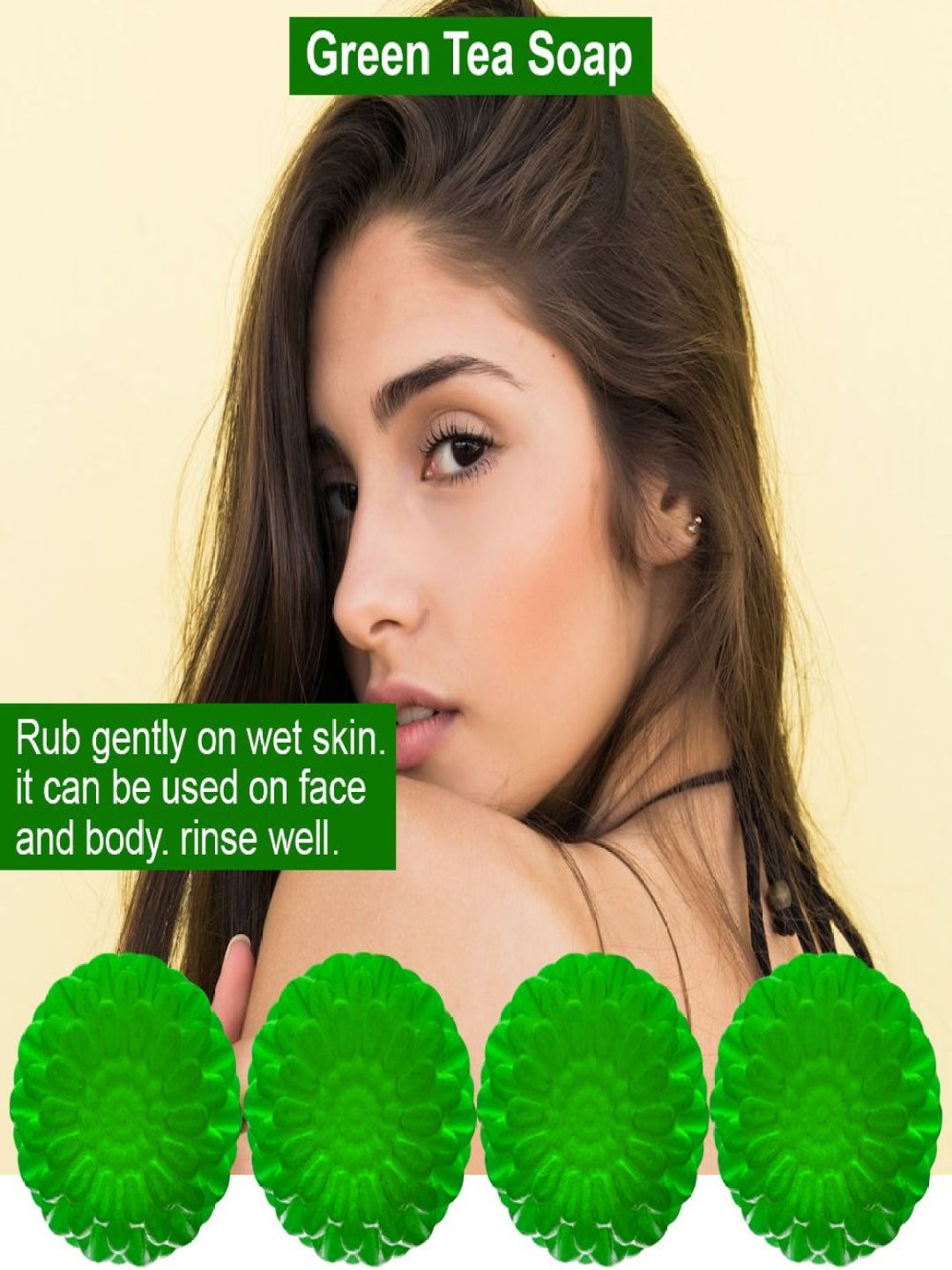 

GROOVY Set Of 4 Green Tea Bathing Soap- 100 g Each