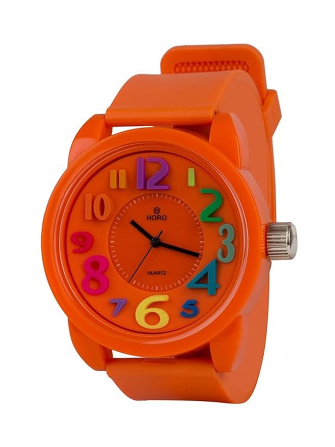 

Horo Men Printed Dial & Straps Analogue Watch K455, Orange