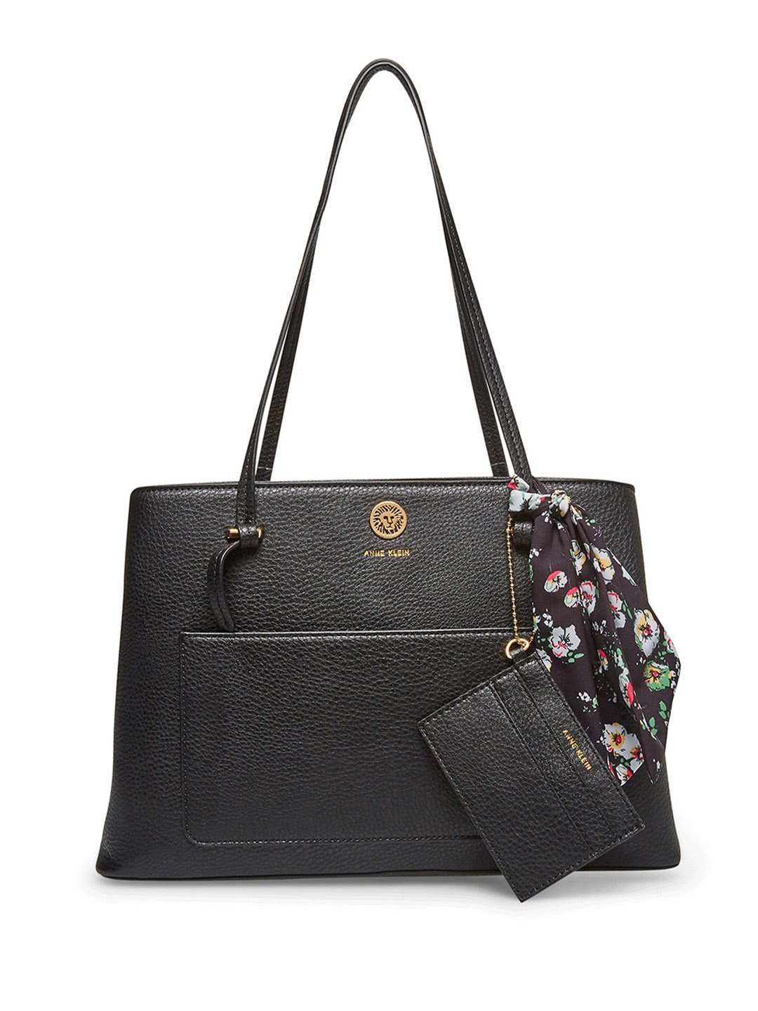

ANNE KLEIN Women Solid Structured Textured Shoulder Bag, Black