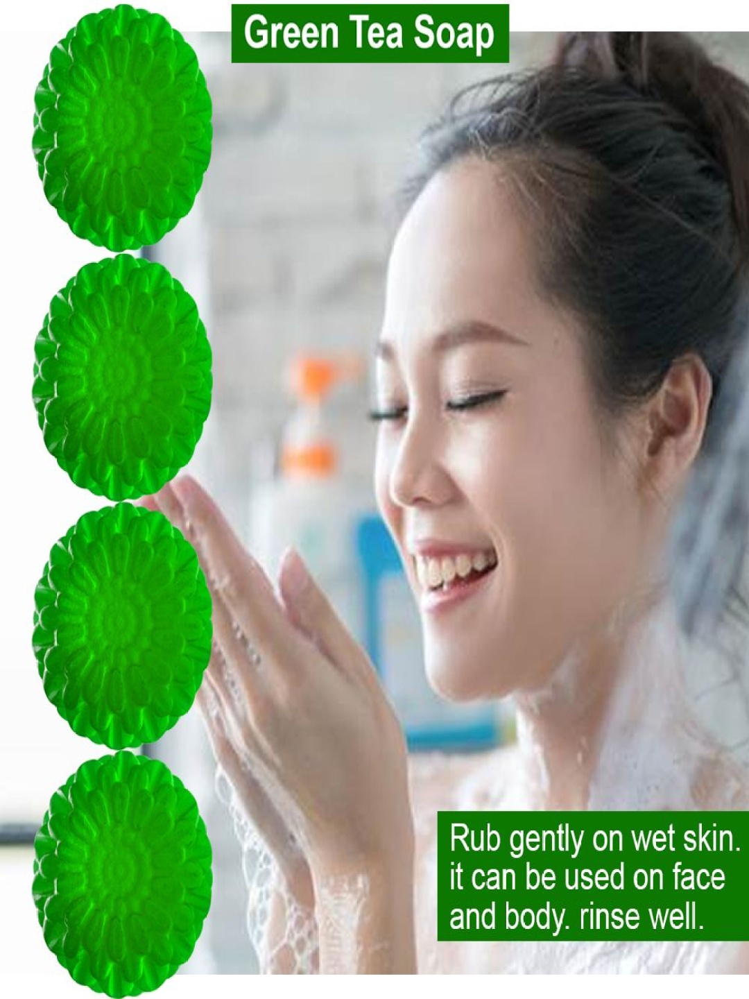

GROOVY Set Of 4 Green Tea Bathing Bar - 100 g Each