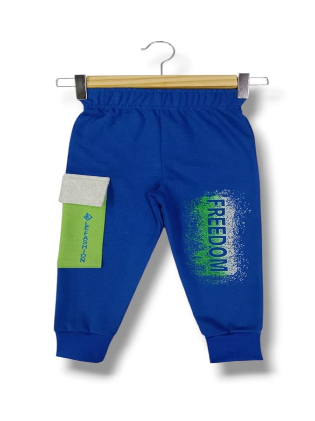 

LE FASHION Boys Printed Mid-Rise Joggers, Blue