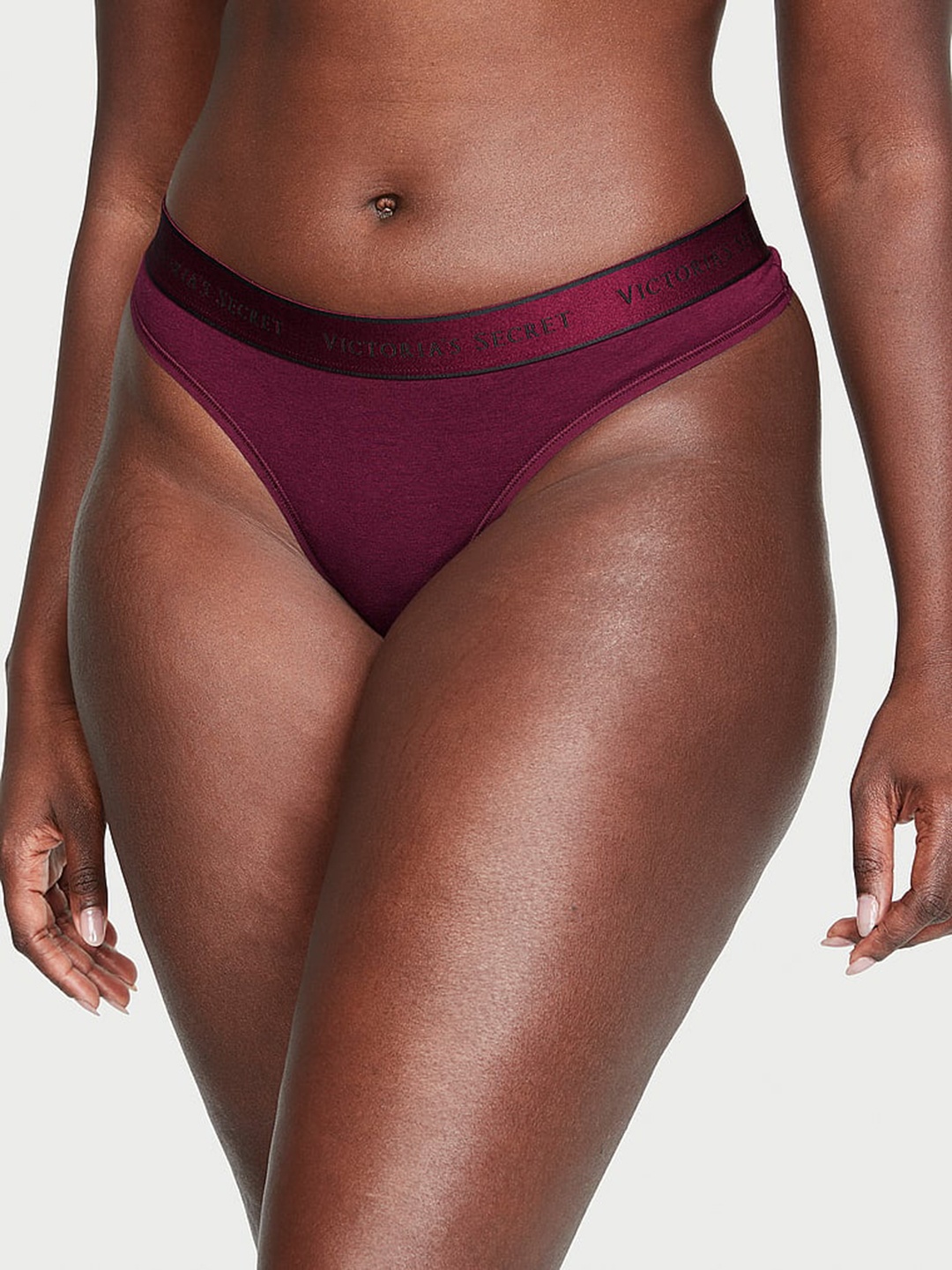 

Victoria's Secret Women Low Rise Thong Briefs, Burgundy