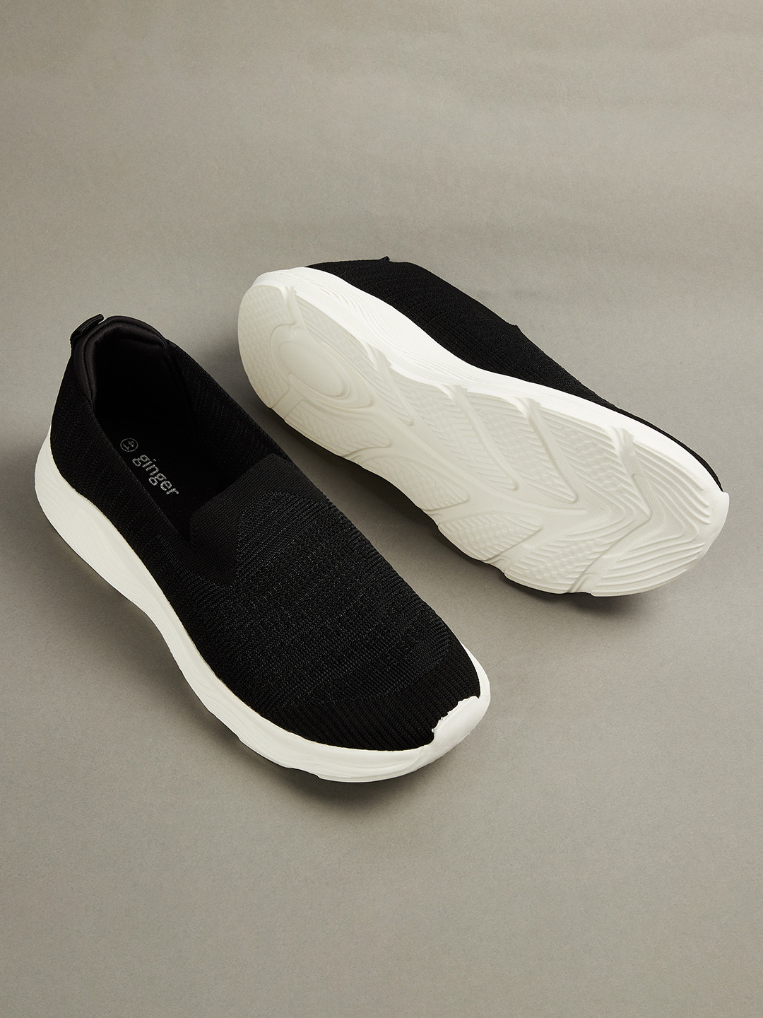 

Ginger by Lifestyle Women PU Slip-On Sneakers, Black