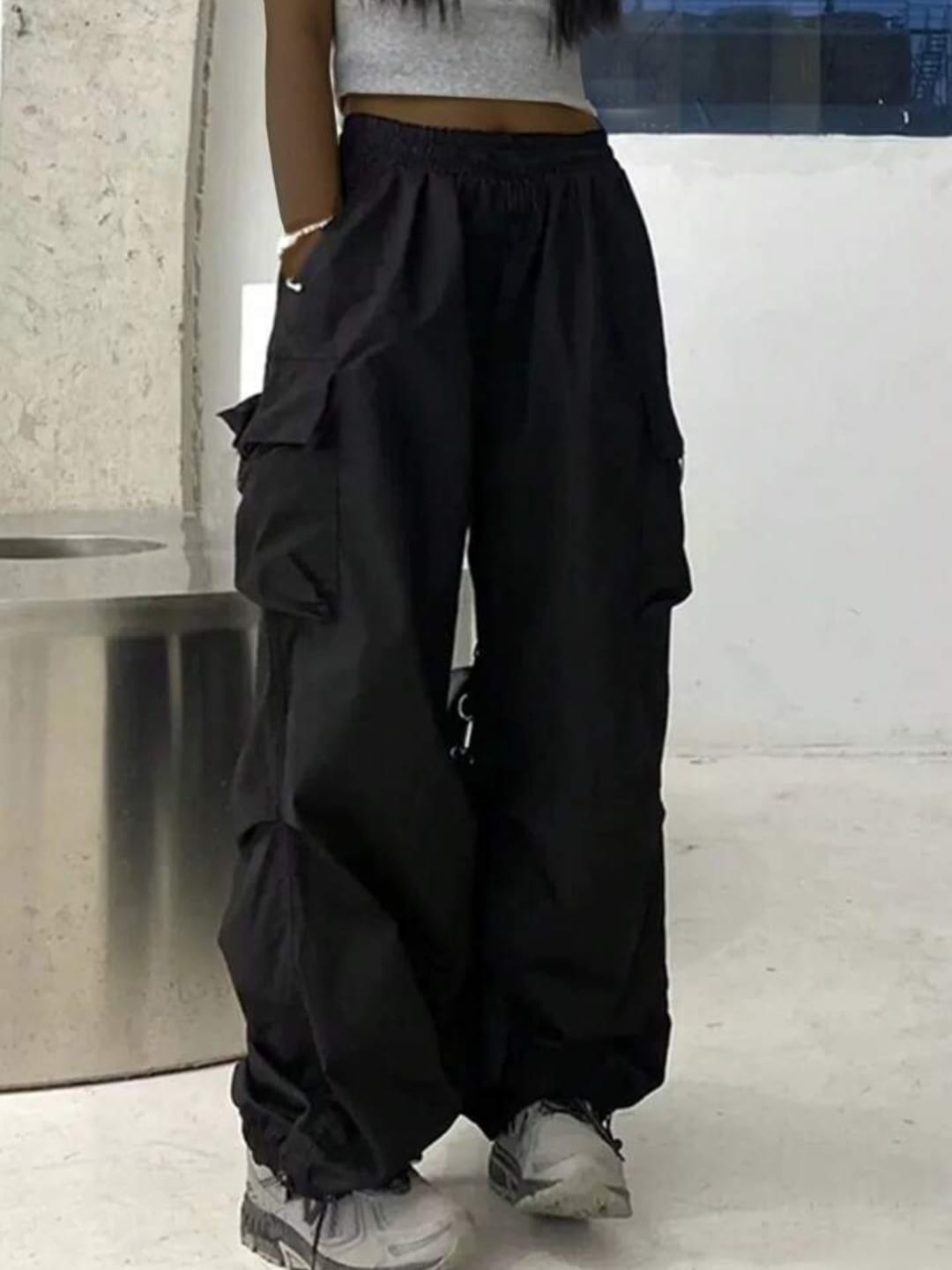 

Next One Women Smart High-Rise Trousers, Black