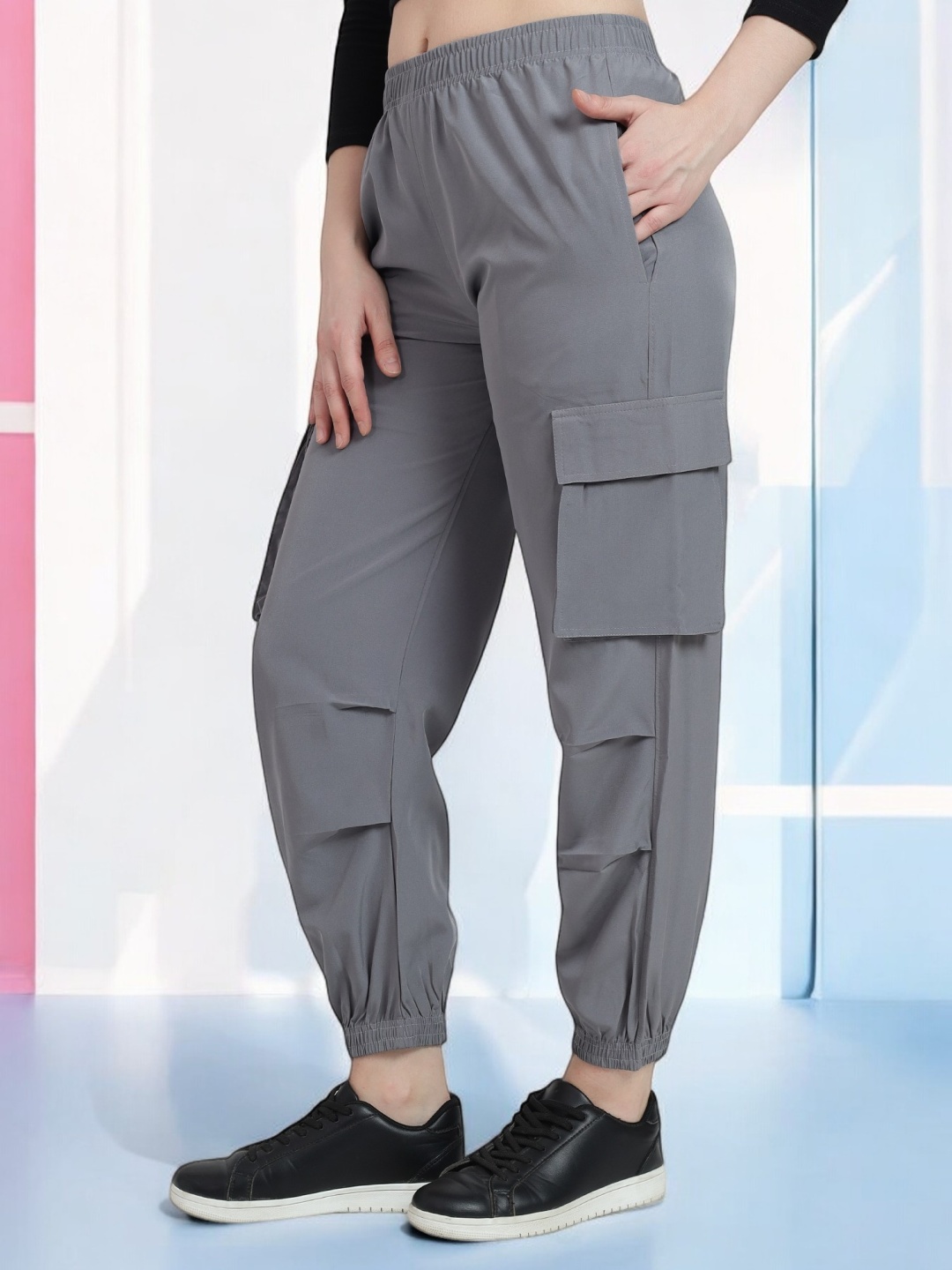 

TABADTOD Women Relaxed Loose Fit Easy Wash Joggers Trousers, Grey