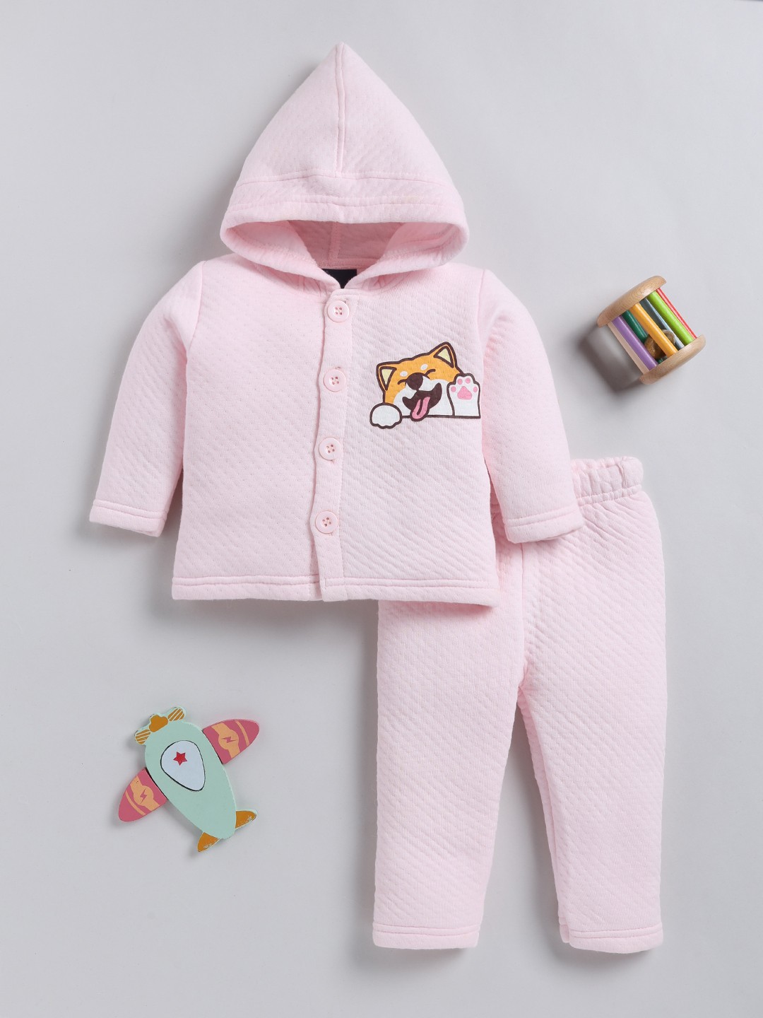 

YK X Tinyo Infant Boys Printed Jhabla with Trousers, Pink